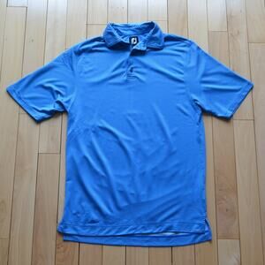 FootJoy Short Sleeve Golf Polo Shirt Athletic Size Large Blue